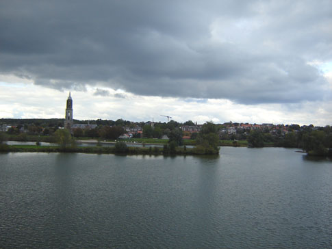 Het voetveer 'WUTA' nabij Rhenen (bij Wageningen)