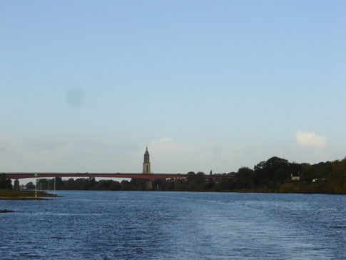 Het voetveer 'WUTA' nabij Rhenen (bij Wageningen)